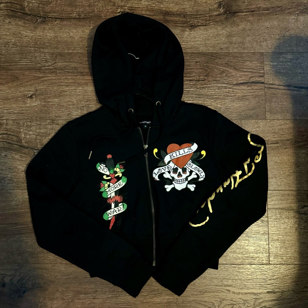 Cropped Ed Hardy hoodie